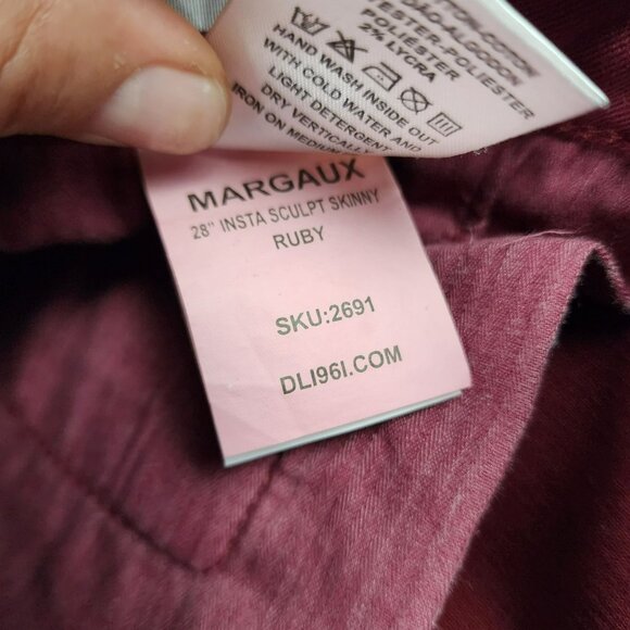 DL1961 Jeans Womens 32 Margaux Red Stretch Mid Rise Xtwill Skinny NWOT - Picture 16 of 16